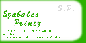 szabolcs printz business card